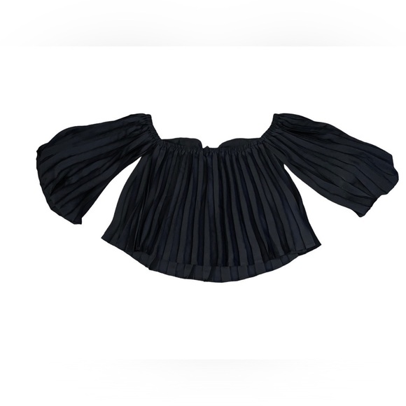 EXPRESS PLEATED PUFF SLEEVE TOP - Picture 3 of 6